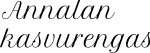 Annalan kasvurengas logo-musta